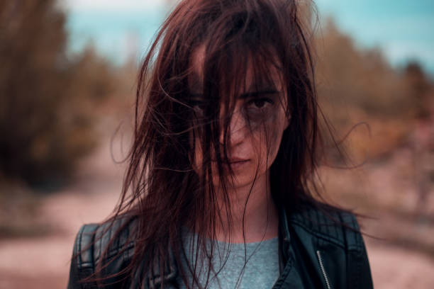 istock Woman warrior in post apocalyptic world 1188218063