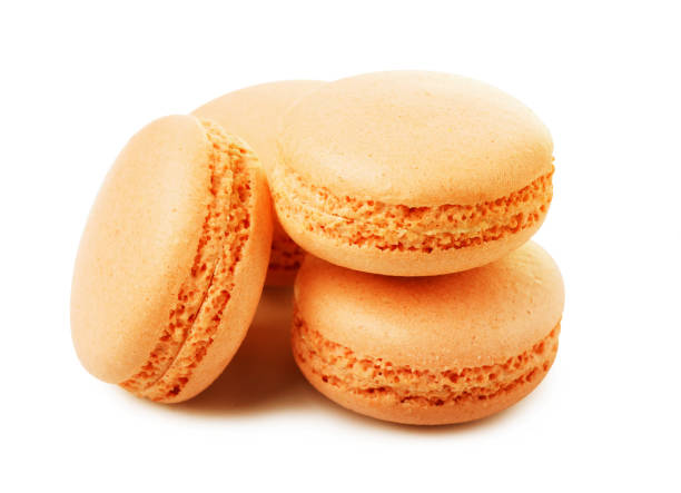 istock Sweet and orange french macaroons or macaron 1188218068