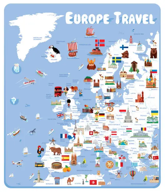 Vector illustration of Europe Travel