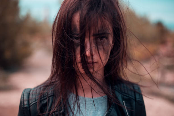 istock Woman warrior in post apocalyptic world 1188219127