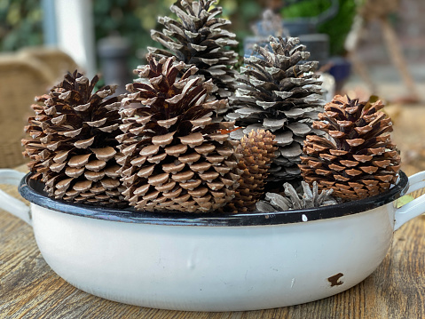 Pine cone decoration at Christmas time
