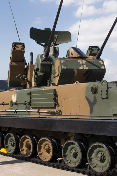 istock Self-propelled anti-aircraft missile system. short-range missile set 1188222125