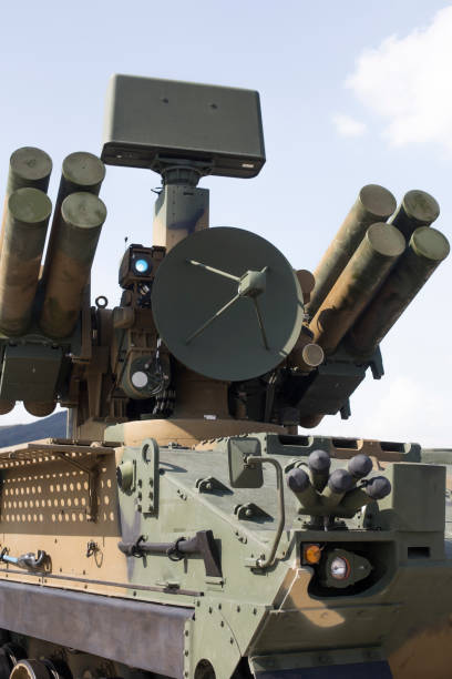 istock Self-propelled anti-aircraft missile system. Guided missiles 1188222134