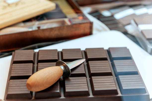 istock Pile of assorted chocolate bars close-up. 1188222140