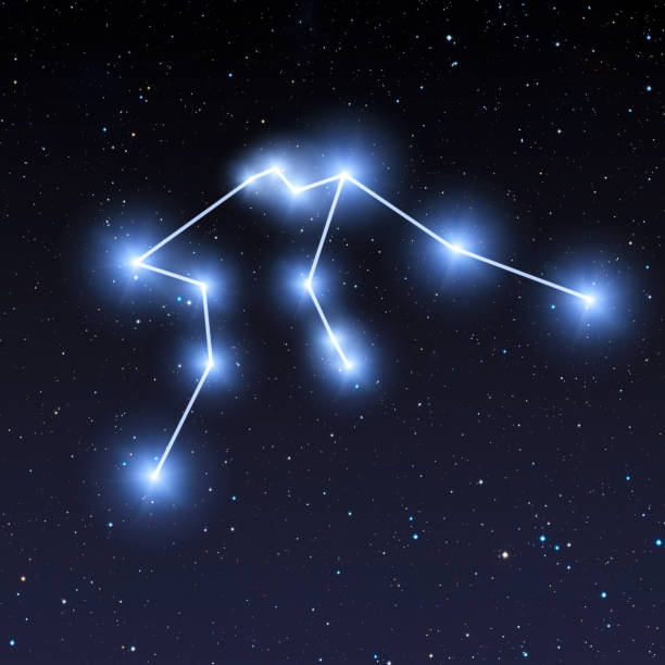 istock Aquarius constellation zodiac sign in starry sky 1188224688
