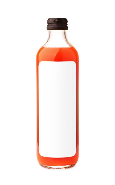 istock Long tall juice or jam glass orange bottle jar 1188225762