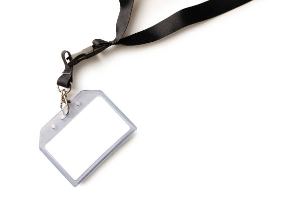 istock Empty ID card badge with black belt 1188227570