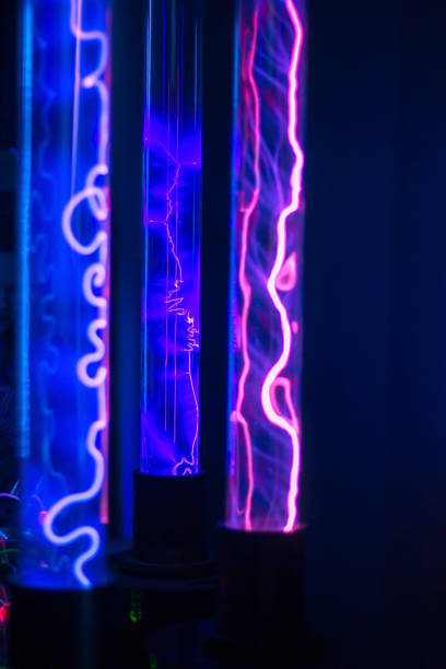 istock lightning in glass lamps powered by electric coil 1188228115