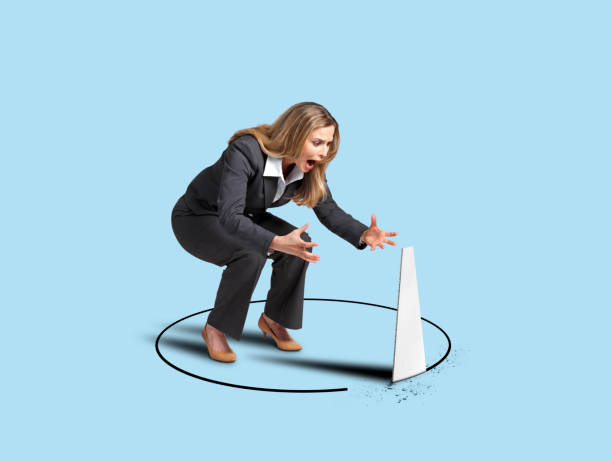 istock Floor Being Cut Out From Beneath Woman 1188228205
