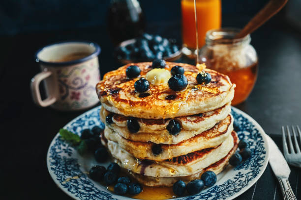 istock Stack of Blueberry Pancakes with Butter 1188228881