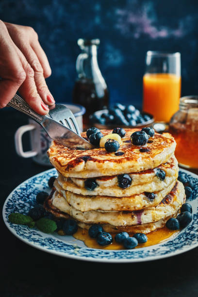 istock Stack of Blueberry Pancakes with Butter 1188228886