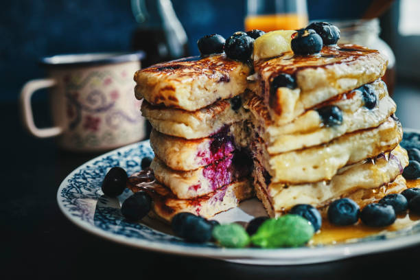 istock Stack of Blueberry Pancakes with Butter 1188228888