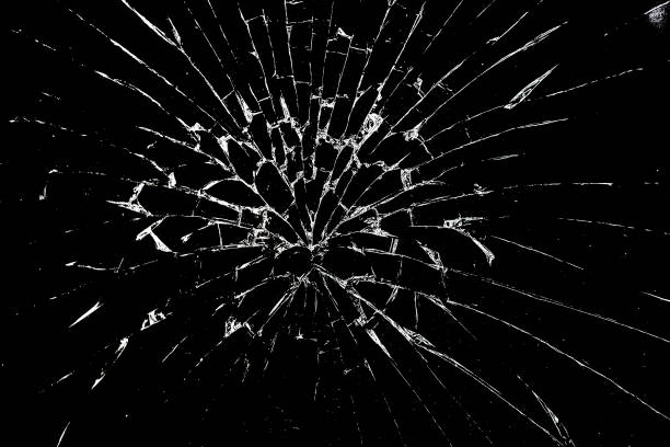 istock Broken Glass, Shattered Glass isolated on black as Background or Texture 1188229093