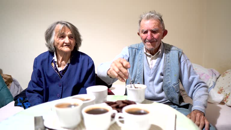 Senior couple with dementia