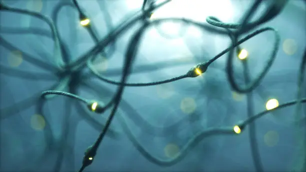 Digitally generated close up Neurons cells