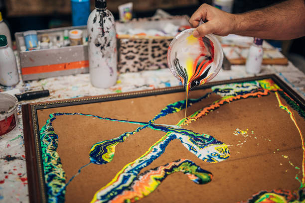 istock Artist painting in art studio 1188241374