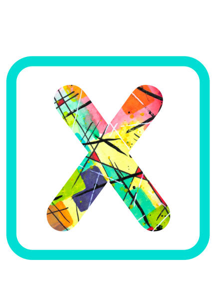 istock Abstract Painting Watercolor Typography Letter X 1188243539