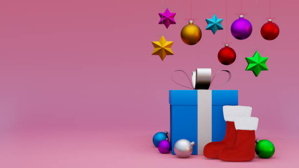 istock abstract christmas  3d rendering with many object christmas tree gift box snow man metallic gold ball,holiday christmas new year concept 1188243604