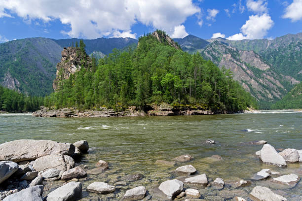 istock River in the East Sayan mountains, Siberia. 1188243729