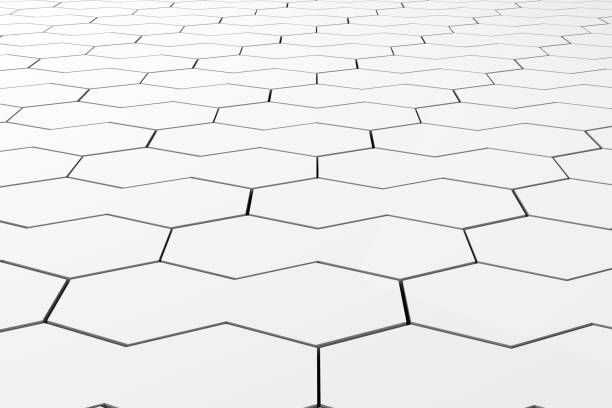 istock 3d rendering of white geometric hexagonal abstract background. 1188250468