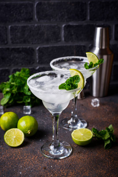 istock Margarita cocktail with lime and ice 1188253021