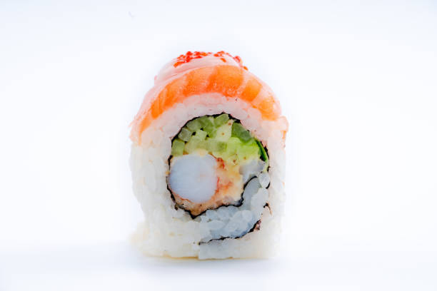 istock Far east food sushi on white background 1188253146