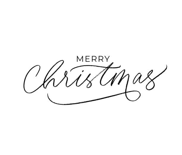 istock Merry Christmas hand drawn modern brush calligraphy. Isolated on white background. 1188257280