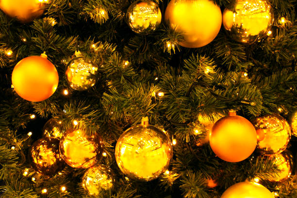 istock Festive balls on the Christmas tree 1188257603