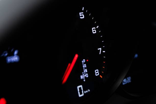 istock Tachometer and dashboard in a sports car. 1188267361
