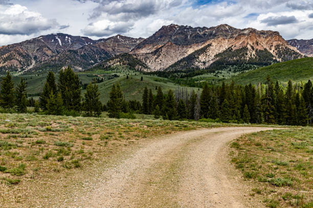 Boulder Peak Idaho Boulder Peak in the Sawtooth National Forest near Ketchum, Idaho. boulder mountains stock pictures, royalty-free photos & images