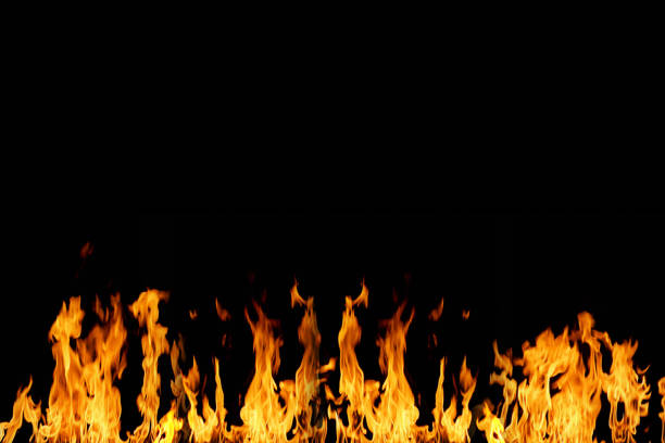 istock real fire flames burn movement on black background, overlay ready 1188269739