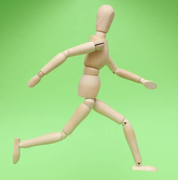 istock Wooden dummy man on white background 1188271057