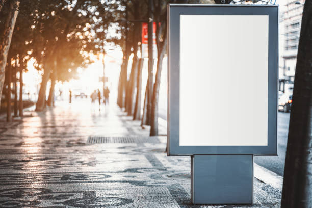 A blank street poster mockup
