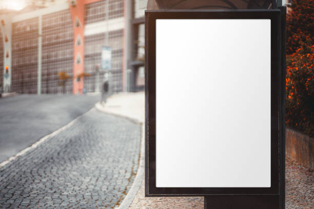 istock Billboard mockup on a city bus stop 1188273304