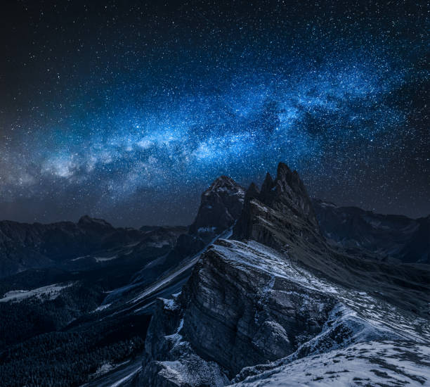 istock Mily way over Seceda in South Tyrol at night, Dolomites 1188277598