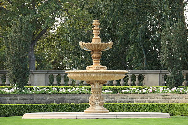 Stone waterfall in the park