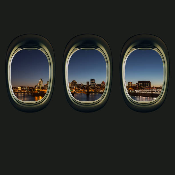 istock Montreal at night seen from airplane windows 1188281387