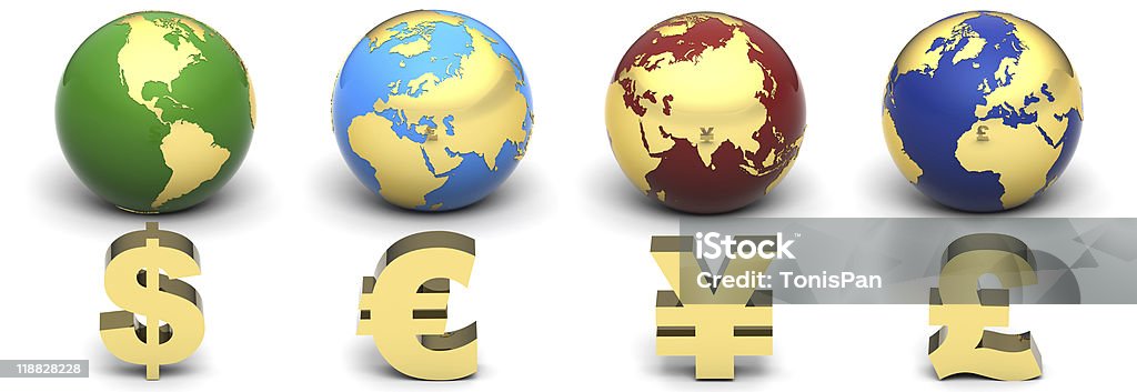 通貨の世界 - カラー画像のロイヤリティフリーストックフォト