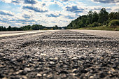 Safety Rumble Strips At Edge Of Maine Highway