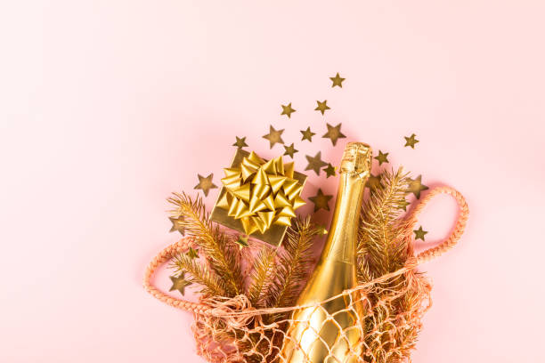 istock Christmas and New Year Composition. Reusable shopping bag. 1188283642