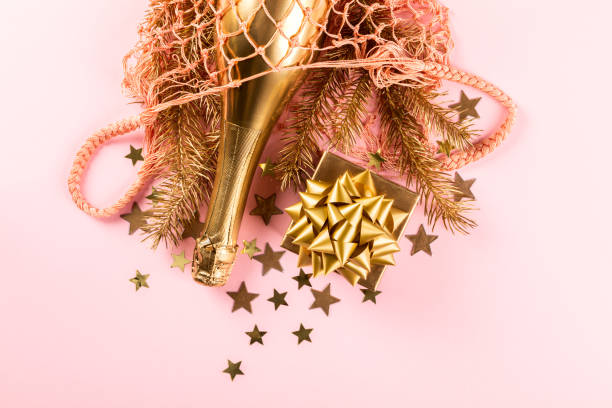 istock Christmas and New Year Composition. Reusable shopping bag. 1188283648