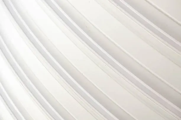 Close-up of white striped roller-shutter door texture