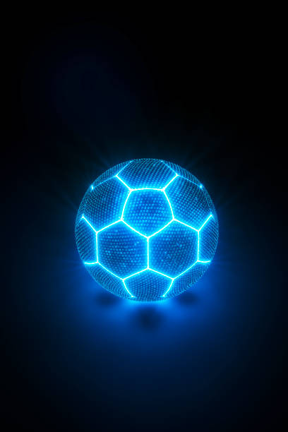 istock Glowing soccer ball in the dark 1188289017