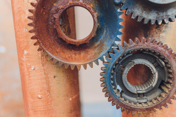 istock Mechanical collage made of clockwork gears rust. 1188289056