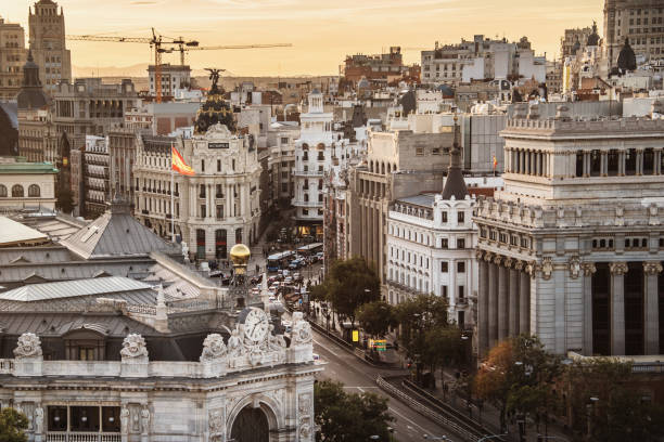 istock Madrid city centre from above at sunset 1188292102