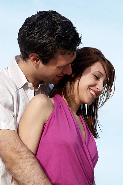 istock Young couple against the sky 118829739
