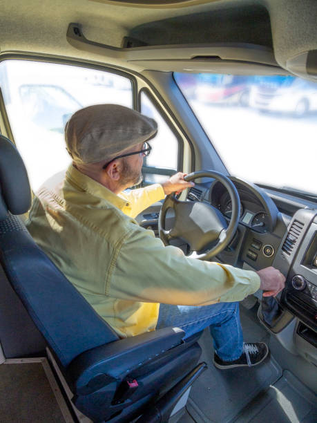 istock Man driving a motorhome 1188300966