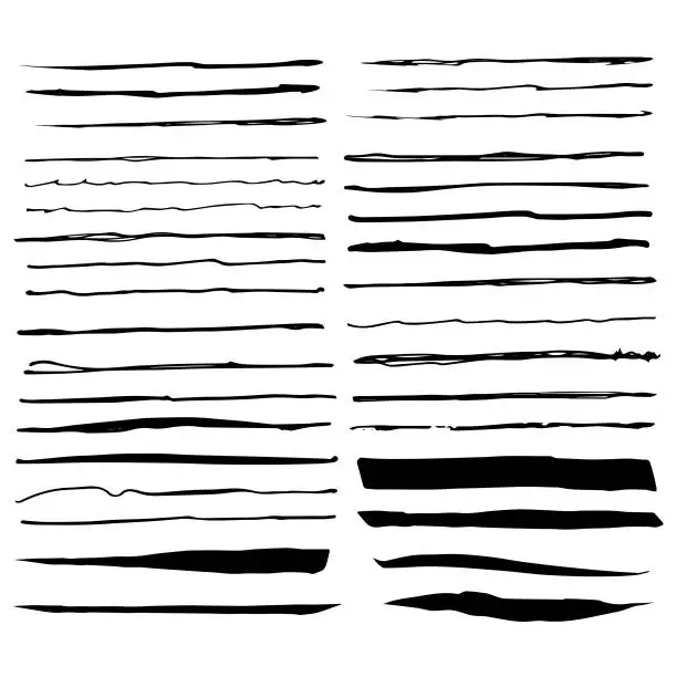 Vector illustration of Ink and pencil brushes and dividers