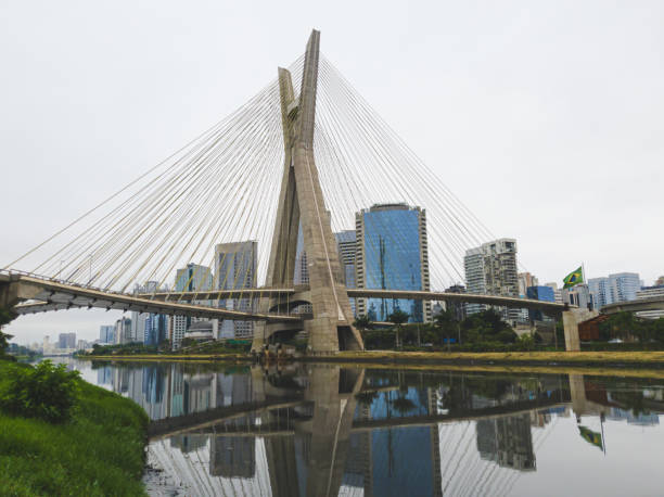 istock Famous cable-stayed bridge at Sao Paulo city. 1188302017