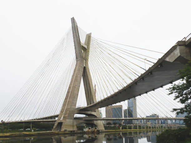 istock Famous cable-stayed bridge at Sao Paulo city. 1188302343